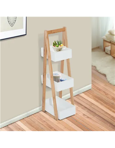 HOMCOM 3 Tier Bathroom Shower Caddy Freestanding Rack Storage Unit Shelf Organiser