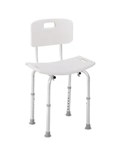 HOMCOM Bath Chair Shower Stool Safety Seat Bathroom Adjustable Positions Elderly Aids