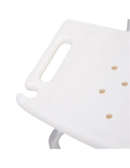 HOMCOM Bath Chair Shower Stool Safety Seat Bathroom Adjustable Positions Elderly Aids