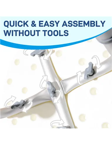 HOMCOM Shower Chair, Height Adjustable Aluminium Shower Stool with Non-Slip Feet for Disabled, Elderly, White