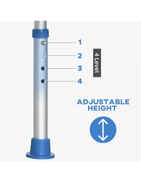 HOMCOM 44-51.5cm Aluminium Frame Shower/Bath Stool - Blue