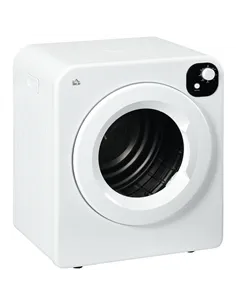 HOMCOM 6kg Vented Tumble Dryer, Freestanding, Wall Mounted, Stackable, Portable Dryer with 7 Programmers, White