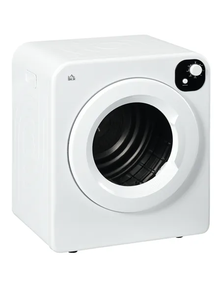 HOMCOM 6kg Vented Tumble Dryer, Freestanding, Wall Mounted, Stackable, Portable Dryer with 7 Programmers, White