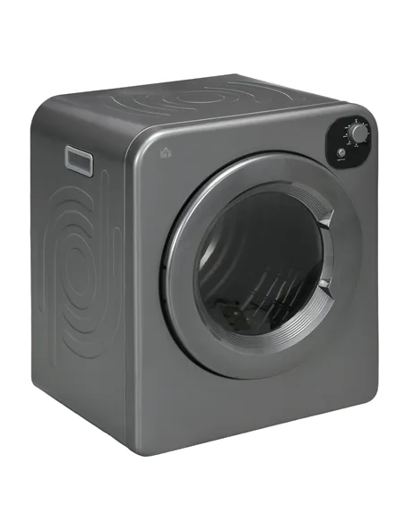 HOMCOM 6kg Vented Tumble Dryer, Freestanding, Wall Mounted, Stackable, Portable Dryer with 7 Programmers, Grey