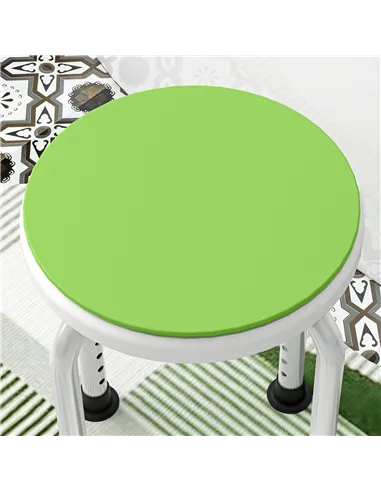 HOMCOM 360° Swivel Shower Chair, Height Adjustable Aluminium Shower Stool with Non-Slip Feet for Disabled, Elderly, Green