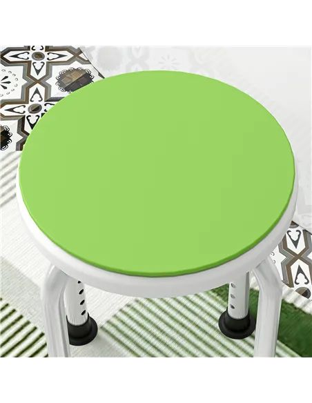 HOMCOM 360° Swivel Shower Chair, Height Adjustable Aluminium Shower Stool with Non-Slip Feet for Disabled, Elderly, Green