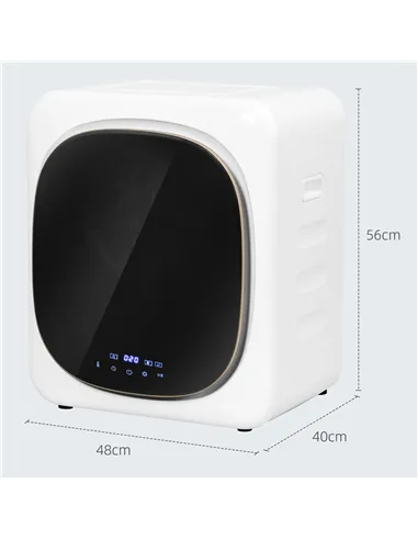 HOMCOM 4kg Vented Tumble Dryer with Deodorize, Smart Mode, 800W Compact Tumble Dryer with Stainless Steel Tub, Front Load, for F