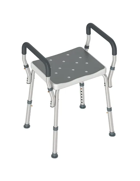 HOMCOM 57-69cm Aluminium Frame Bath Seat