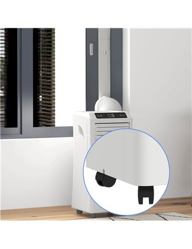 HOMCOM 9000 BTU Air Conditioning Unit, 3-in-1 Portable Air Conditioner, Dehumidifier, Cooling Fan with Remote Control, Digital D