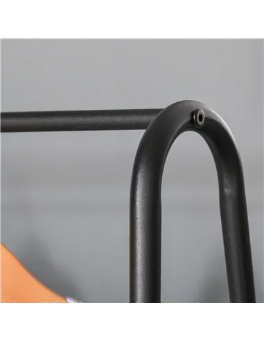 HOMCOM Metal Clothes Rack Coat Garment Hanger Hallway Organiser Hanging Rail Stand 2-tier Shoe Shelving A Shaped 77L x 45W x 153