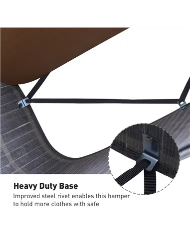 HOMCOM 100L Collapsible Natural Wood  Laundry Hamper Organizer Clothes Washing Basket Bin Storage Box w/Lid Removable Lining 52x