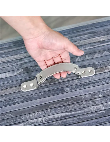 HOMCOM 100L Collapsible Natural Wood  Laundry Hamper Organizer Clothes Washing Basket Bin Storage Box w/Lid Removable Lining 52x