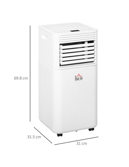 HOMCOM 9000 BTU Portable Air Conditioner for Cooling Dehumidifier Fan, Air Conditioning Unit for Room up to 28m², with Remote, 2