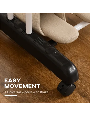 HOMCOM Foldable Clothes Drying Rack, 4-Tier Steel Garment Laundry Rack with Castors for Indoor and Outdoor Use, Black