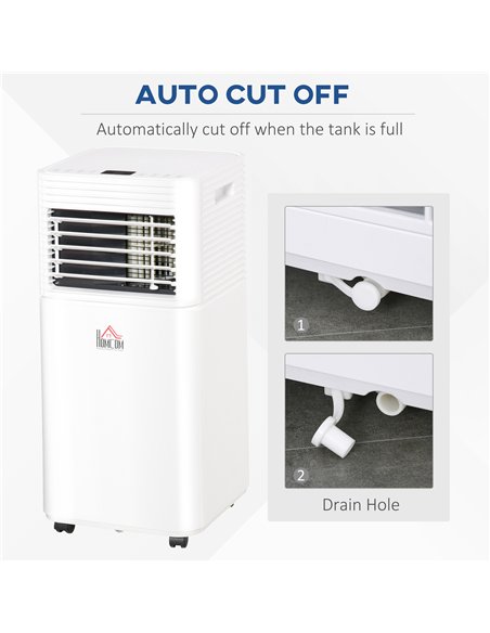 HOMCOM 9000 BTU Portable Air Conditioner for Cooling Dehumidifier Fan, Air Conditioning Unit for Room up to 28m², with Remote, 2