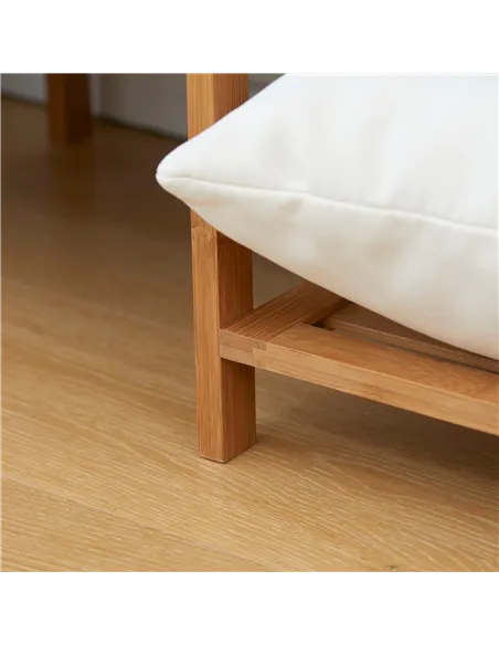 HOMCOM Bamboo Clothes Rack for Bedroom Garment Rack with 6-Tier Storage Shelf Hanging Rod Clothes Rail for Living Room Entryway