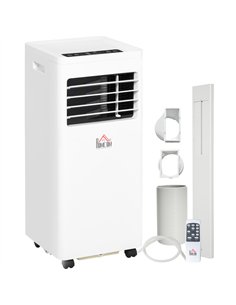 HOMCOM 7000 BTU Air Conditioning Unit, 3-in-1 Portable Air Conditioner, Dehumidifier, Cooling Fan with 2 Speeds, 24H Timer, Remo