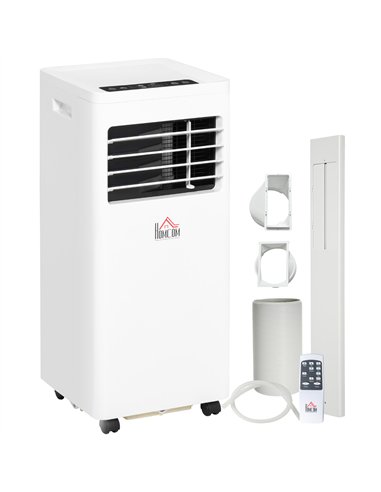 HOMCOM 7000 BTU Air Conditioning Unit, 3-in-1 Portable Air Conditioner, Dehumidifier, Cooling Fan with 2 Speeds, 24H Timer, Remo