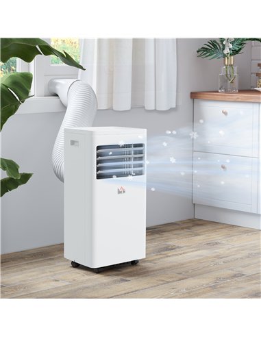 HOMCOM 7000 BTU Air Conditioning Unit, 3-in-1 Portable Air Conditioner, Dehumidifier, Cooling Fan with 2 Speeds, 24H Timer, Remo