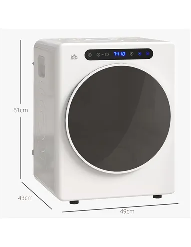 HOMCOM 4kg Compact 40-60℃  Tumble Dryer - White