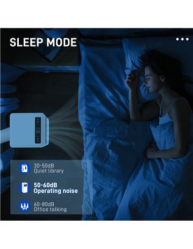 HOMCOM 7000 BTU Air Conditioning Unit, 3-in-1 Portable Air Conditioner, Dehumidifier, Cooling Fan with 2 Speeds, 24H Timer, Remo