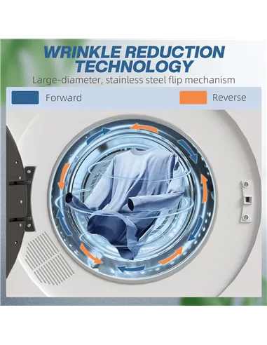 HOMCOM 4kg Compact 40-60℃  Tumble Dryer - White