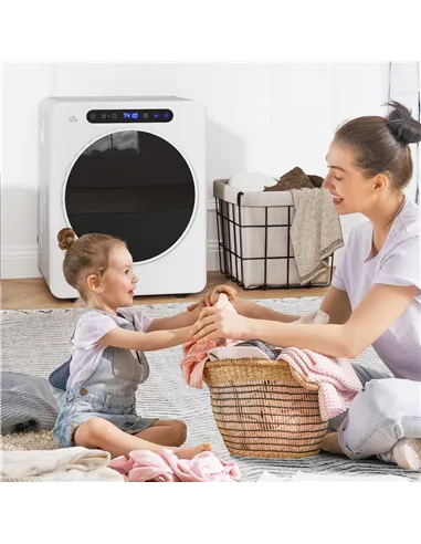 HOMCOM 4kg Compact 40-60℃  Tumble Dryer - White