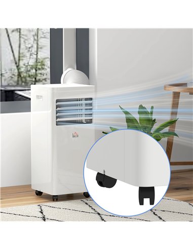 HOMCOM 7000 BTU Air Conditioning Unit, 3-in-1 Portable Air Conditioner, Dehumidifier, Cooling Fan with 2 Speeds, 24H Timer, Remo
