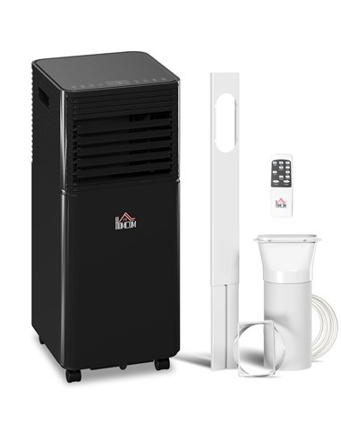 HOMCOM 8000 BTU 4-In-1 Portable Air Conditioner Unit Cooling Dehumidifying Ventilating  for Room up to 27m², with Fan, Remote, 2