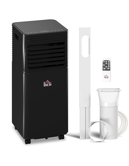 HOMCOM 8000 BTU 4-In-1 Portable Air Conditioner Unit Cooling Dehumidifying Ventilating  for Room up to 27m², with Fan, Remote, 2