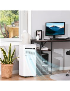 HOMCOM 9000 BTU Portable Air Conditioner for Cooling Dehumidifier Fan, Air Conditioning Unit, with Remote, 24H Timer, Window Mou 2