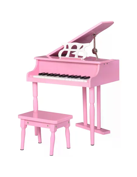 HOMCOM 30 Keys Mini Kids Piano for Child with Music Stand and Bench Best Gifts Toy