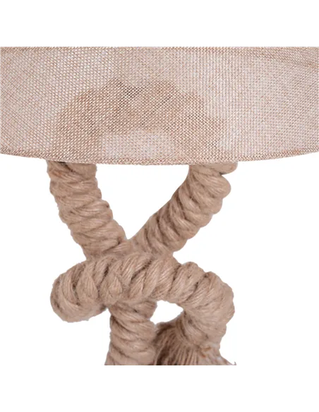 HOMCOM Table Lamp Bedside Light Indispensable Nautical Twisted Rope Glow E27 Bedroom Living Room Beige