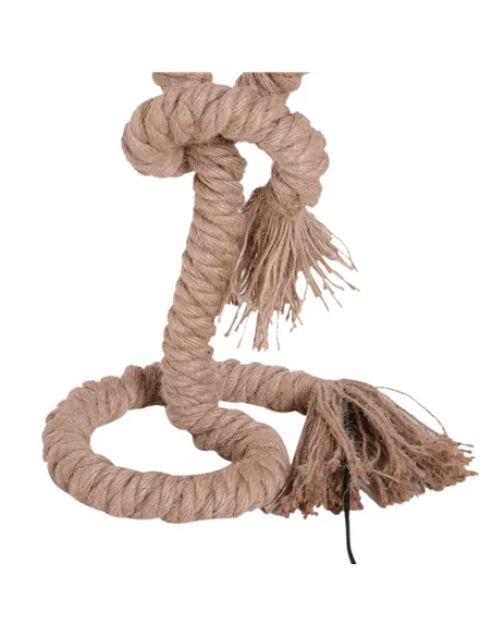 HOMCOM Table Lamp Bedside Light Indispensable Nautical Twisted Rope Glow E27 Bedroom Living Room Beige
