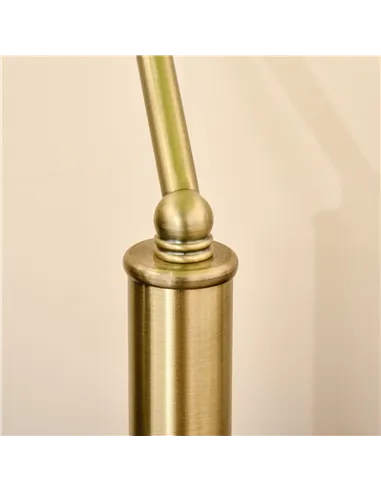 HOMCOM Banker's Desk Lamp with Antique Bronze Tone Base, Table Lamp with Green Glass Shade for Home Office, Green