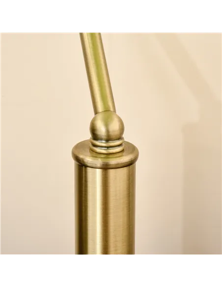HOMCOM Banker's Desk Lamp with Antique Bronze Tone Base, Table Lamp with Green Glass Shade for Home Office, Green