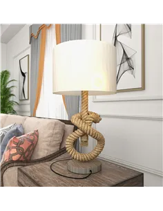 HOMCOM Nautical LED Table Lamp with USB Charging Port, Bedside Desk Lamp for Bedroom, Living Room, Home Office 2