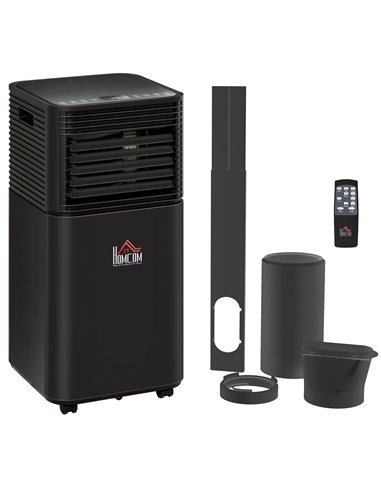 HOMCOM 7000 BTU 4-In-1 Portable Air Conditioner Unit Cooling Dehumidifying Ventilating  for Room up to 26m², with Fan, Remote, 2