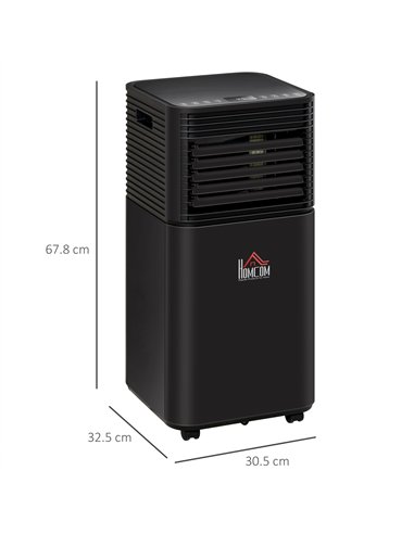 HOMCOM 7000 BTU 4-In-1 Portable Air Conditioner Unit Cooling Dehumidifying Ventilating  for Room up to 26m², with Fan, Remote, 2
