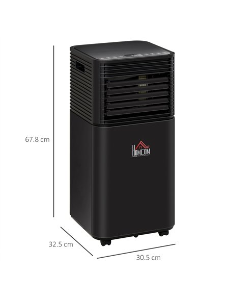 HOMCOM 7000 BTU 4-In-1 Portable Air Conditioner Unit Cooling Dehumidifying Ventilating  for Room up to 26m², with Fan, Remote, 2