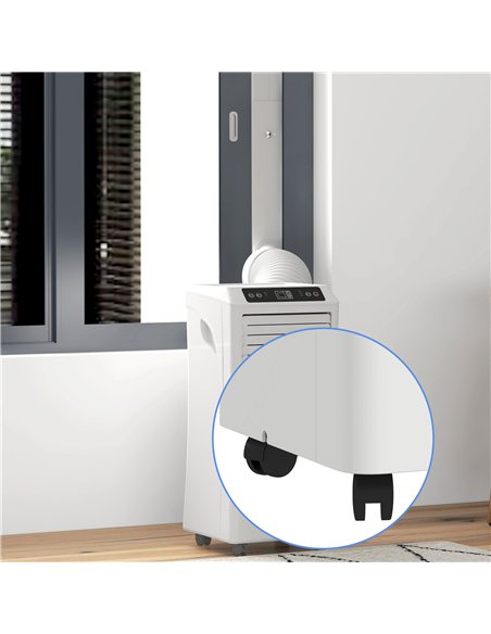 HOMCOM 10000 BTU Air Conditioning Unit, 3-in-1 Portable Air Conditioner, Dehumidifier, Cooling Fan with Remote Control, Digital 