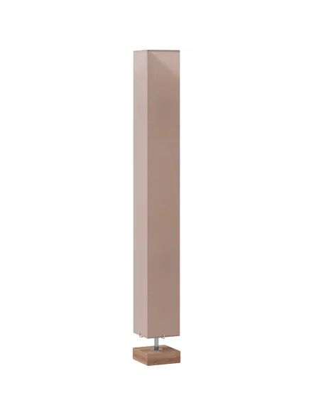 HOMCOM Floor Lamp, 120cm Standing Lamp with Linen Lampshade, Standard Light with Pine Wood Base for Living Room, Bedroom (Bulbs 
