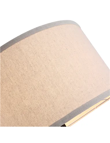 HOMCOM Floor Lamp with Elegant Wood Tripod, Free Standing E27 Bulb Lamp Versatile Use For Home Office - Beige