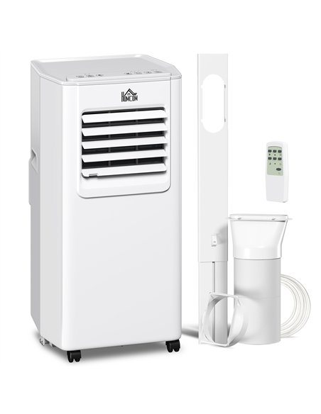 HOMCOM 5000 BTU Portable Air Conditioner, 4-in-1 Air Conditioning Unit, Dehumidifier, Cooling, Fan, Sleep Mode, with Remote Cont