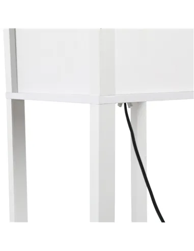 HOMCOM 3-Tier Floor Lamp, Floor Light with Storage Shelf, Reading Standing Lamp with Acrylic Shade for Living Room, Bedroom, Kit