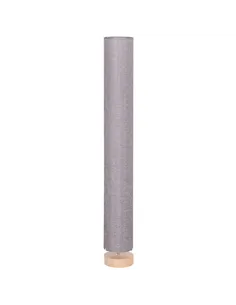 HOMCOM Floor Lamp for Living Room, 47" Modern Standing Lamp with Linen Shade, Wooden Base, Grey