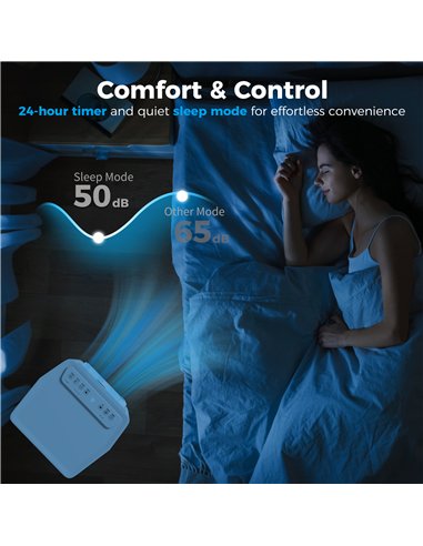 HOMCOM 5000 BTU Portable Air Conditioner, 4-in-1 Air Conditioning Unit, Dehumidifier, Cooling, Fan, Sleep Mode, with Remote Cont