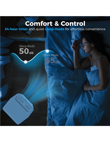 HOMCOM 5000 BTU Portable Air Conditioner, 4-in-1 Air Conditioning Unit, Dehumidifier, Cooling, Fan, Sleep Mode, with Remote Cont