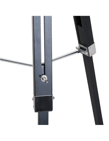 HOMCOM Tripod Floor Lamp, Spotlight Reading Lamp w/ Adjustable Height, Angle, Wood Legs for Living Room, Bedroom, Home, Office, 