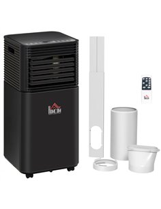 HOMCOM 5000 BTU 4-In-1 Portable Air Conditioner Unit Cooling Dehumidifying Ventilating  for Room up to 18m², with Fan, Remote, 2